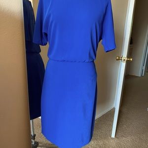 Blue dress, size 6, loose on top and body fitted on bottom